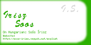 irisz soos business card